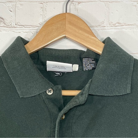 Ron Jon Surf Shop Polo Shirt Mens Size Medium Green Short Sleeve Embroidered - Picture 2 of 9